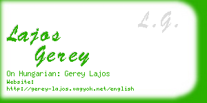 lajos gerey business card